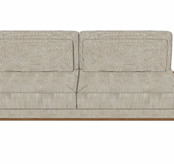 现代布艺双人沙发su模型