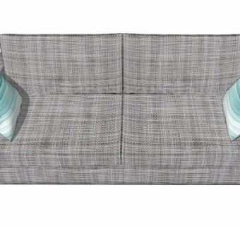 现代布艺双人沙发su模型