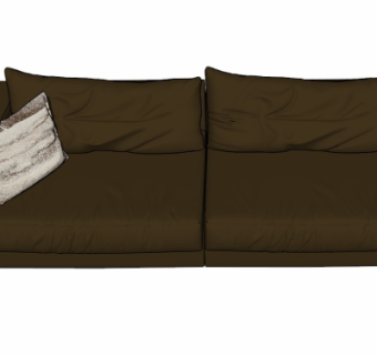 现代布艺双人沙发su模型