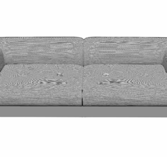 现代布艺双人沙发su模型