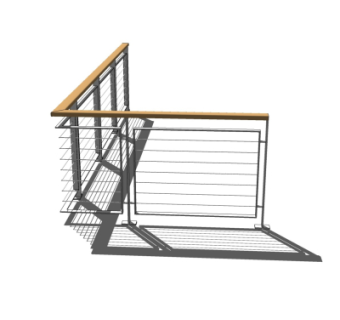 现代金属护栏su模型