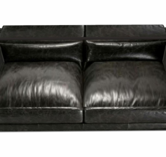 现代皮革双人沙发su模型