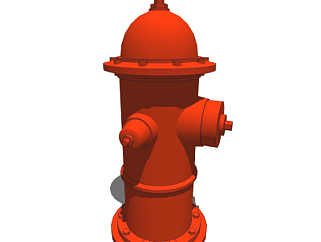 现代消火栓su模型
