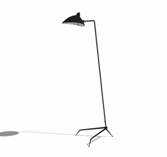 现代金属落地灯su模型