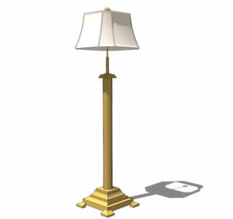 欧式落地灯su模型
