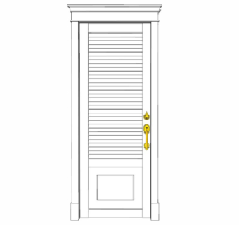 欧式实木平开门su模型