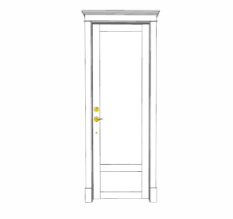 欧式平开门su模型