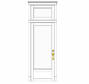 欧式平开门su模型