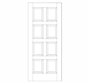 欧式平开门su模型