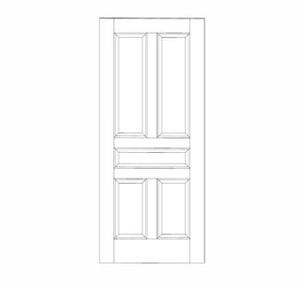 欧式平开门su模型