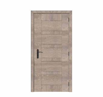 现代实木平开门su模型