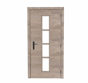 现代平开门su模型