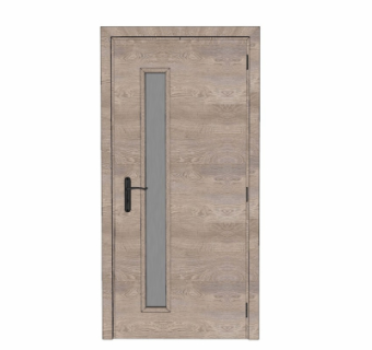 现代平开门su模型