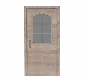 现代平开门su模型