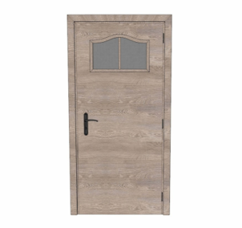 现代平开门su模型