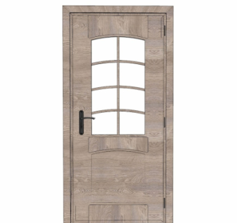 现代平开门su模型