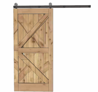 工业风实木平开门su模型