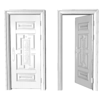 欧式平开门组件su模型