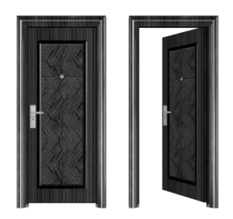 现代实木平开门su模型