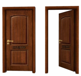 美式实木平开门su模型