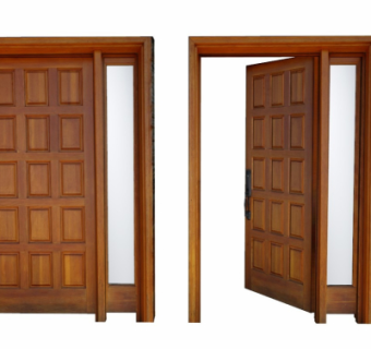 欧式实木子母门su模型