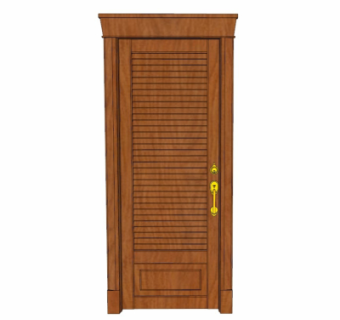 欧式实木平开门su模型