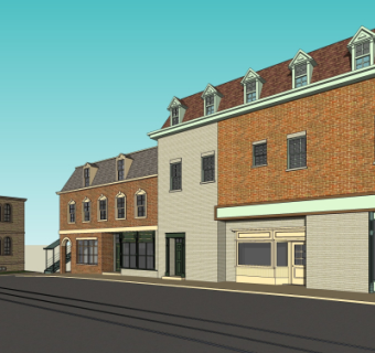 欧式沿街商业建筑su模型