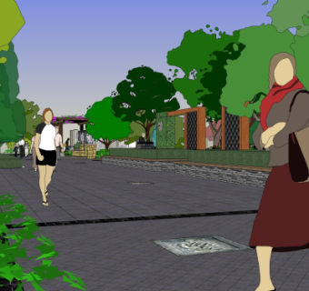 中式公园景观su模型