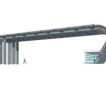 工业风钢结构小区入口免费su模型