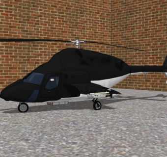 现代直升机su模型