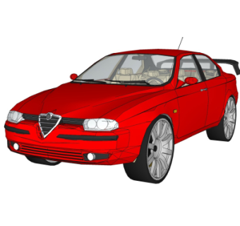 现代汽车su模型