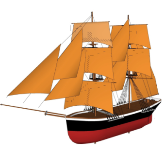 现代帆船su模型