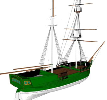 现代帆船su模型