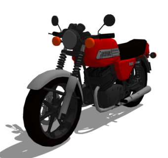 现代摩托车su模型