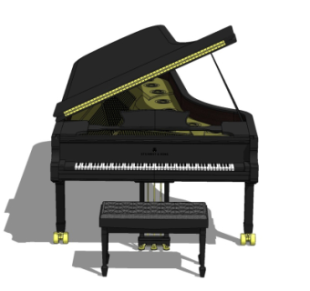 现代钢琴su模型