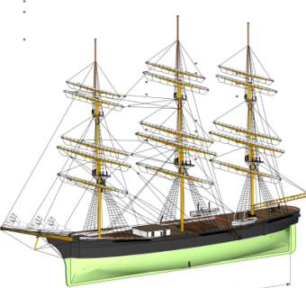 现代帆船su模型