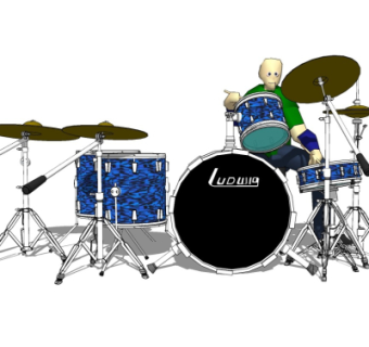现代架子鼓su模型