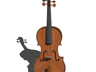 现代小提琴su模型