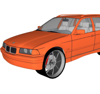 现代汽车su模型