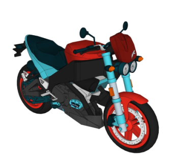 现代摩托车su模型