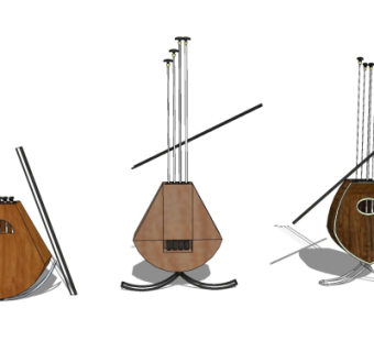 现代乐器su模型