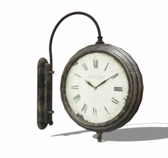 工业风挂钟su模型