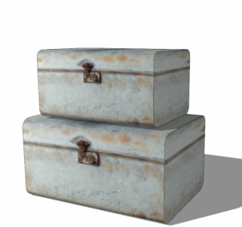 工业风金属箱子su模型