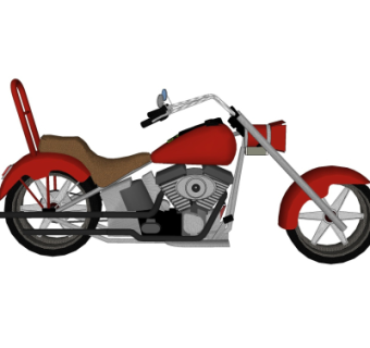 现代摩托车su模型