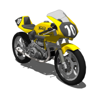 现代摩托车su模型