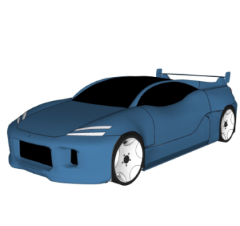 现代跑车su模型