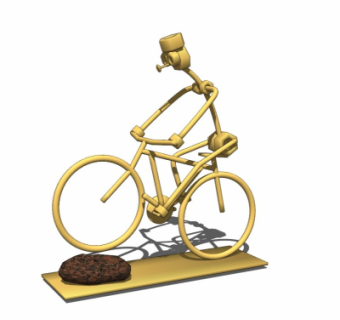 现代金属摆件su模型