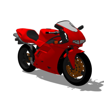 现代摩托车su模型