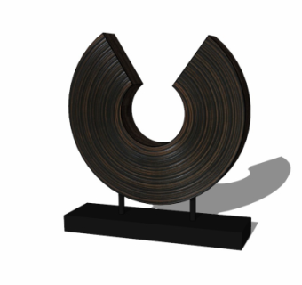 现代金属摆件su模型