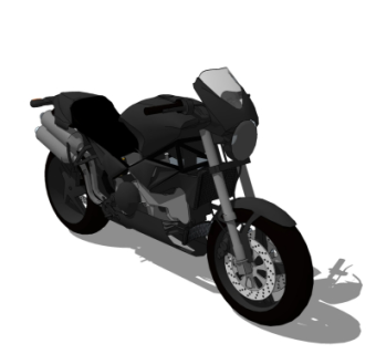 现代摩托车su模型